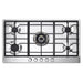 Verona - Verona 36" Designer Gas Cooktop - Brass Burners - SS - 5 Burners _ VDGCT536FSS