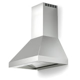 Verona - 30" Designer Chimney Wall Hood- 600 CFM - 4 Speeds - VECHW30GSS