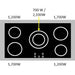 Verona - Prestige 36" Electric Glass Top Double Oven Range - 5 Elements - Stainless Steel, Matte Black, White _ VPFSEE365DSS