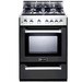 Verona - 24" Gas Range - 4 Burners - Stainless Steel, White, Matte Black _ VEFSGG244NSS