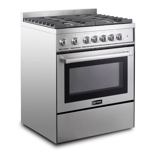 Verona - 30" Gas Range - 4 Burners - Stainless Steel, White, Matte Black _ VEFSGG304NSS