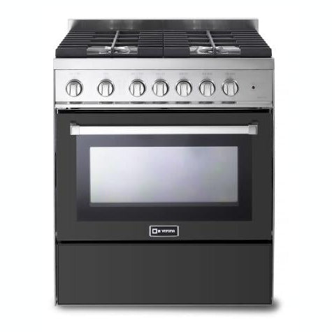 Verona - 30" Gas Range - 4 Burners - Stainless Steel, White, Matte Black _ VEFSGG304NSS