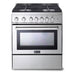 Verona - 30" Gas Range - 4 Burners - Stainless Steel, White, Matte Black _ VEFSGG304NSS