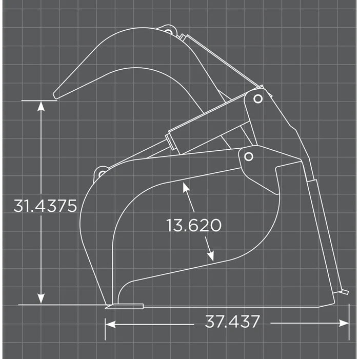 Loflin Fabrication Skid Steer Standard Duty Grapple Bucket - 0156001060