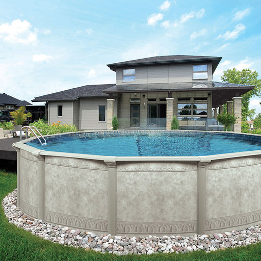 Aquarian Khaki Venetian 18ft x 52in Backyard Above Ground Swimming Pool Package - 99876