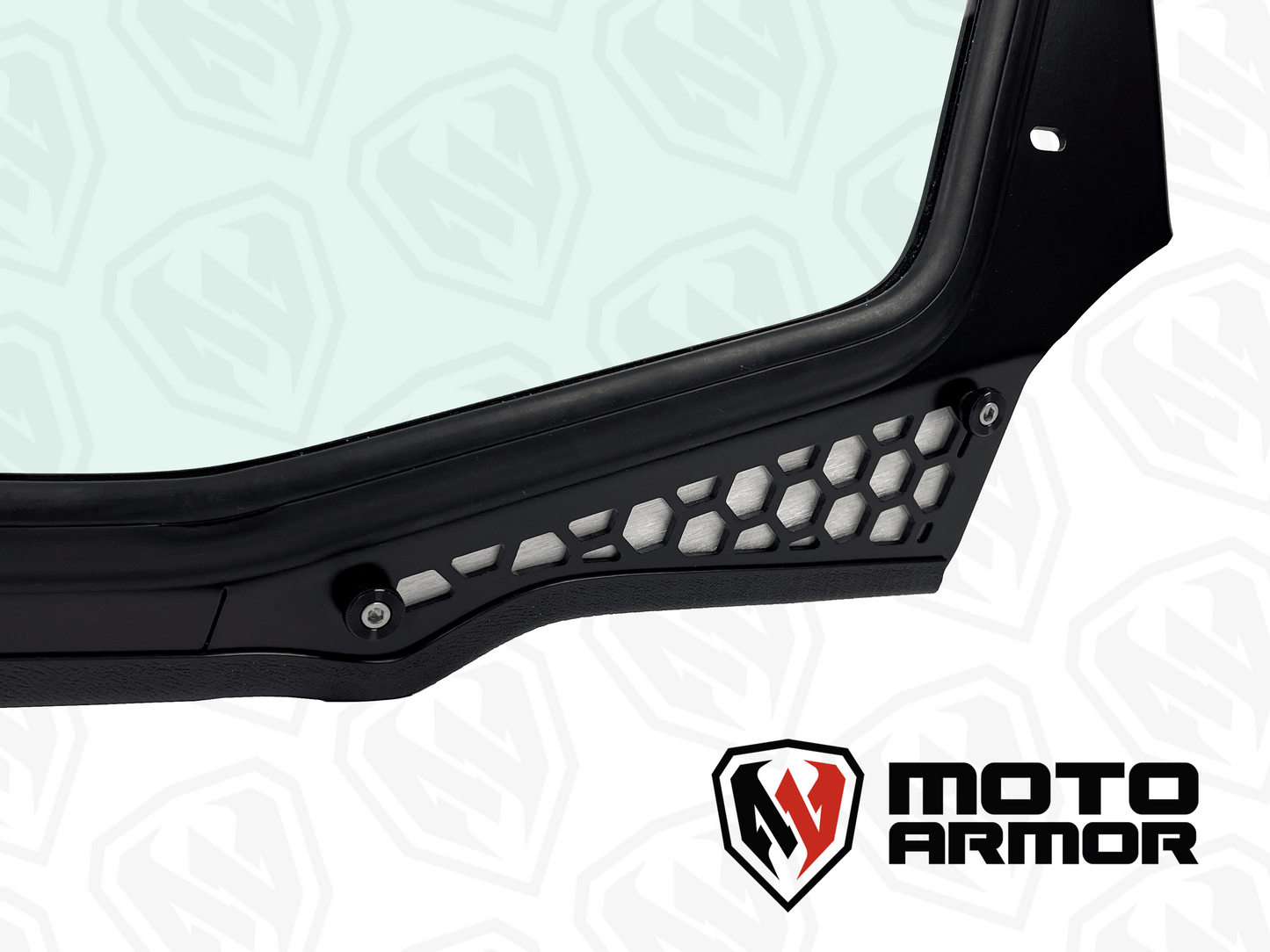 Moto Armor Polaris RZR Pro Max Visibility Full Glass Windshield - MA-RZPRO-MAX-WS-GLS-BLK-Y