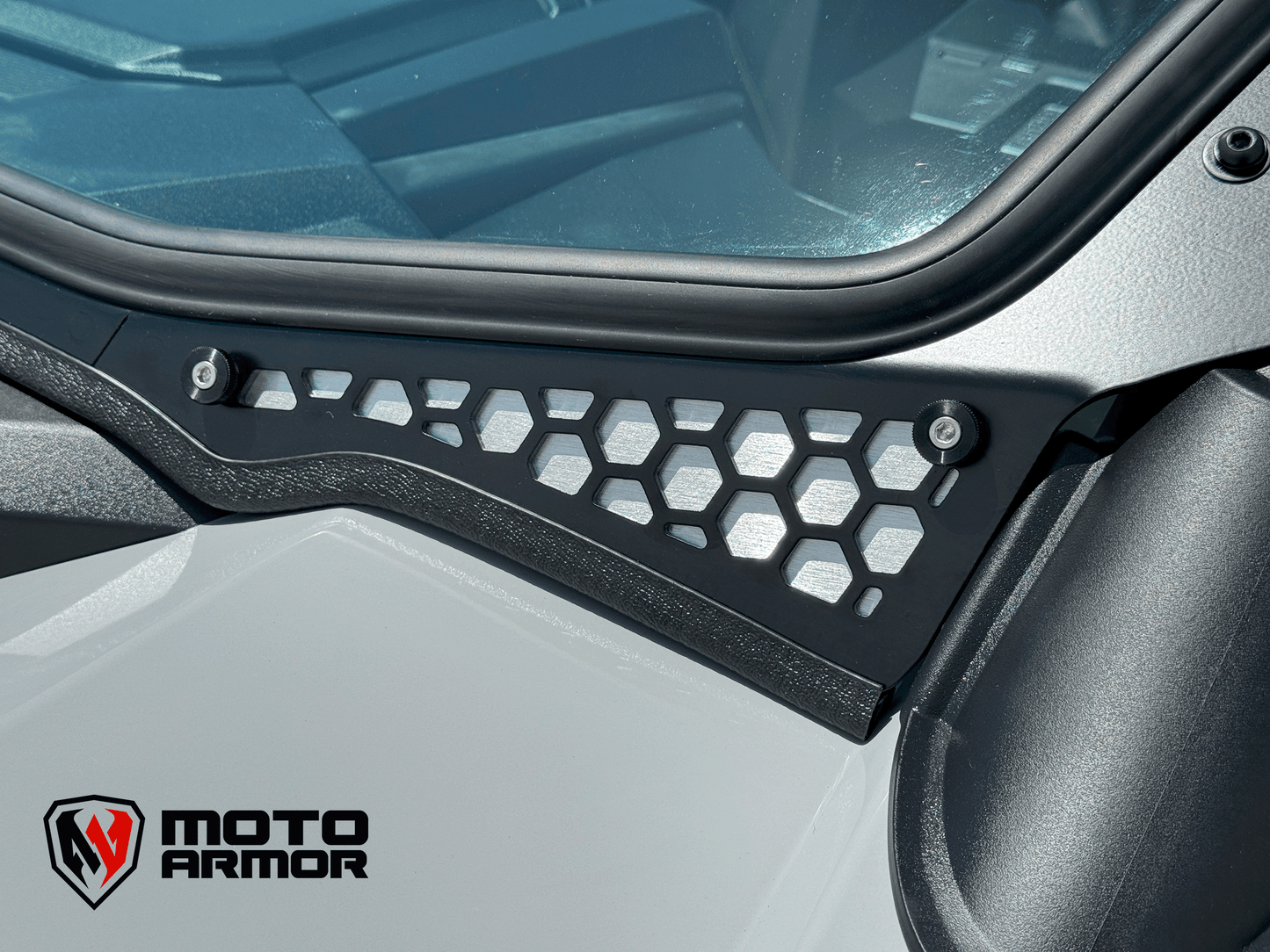 Moto Armor Polaris RZR Pro Max Visibility Full Glass Windshield - MA-RZPRO-MAX-WS-GLS-BLK-Y