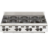 Vulcan VHP848 48” Heavy Duty Countertop 8-Burner Natural Gas Hot Plate - 240,000 BTU - VHP848