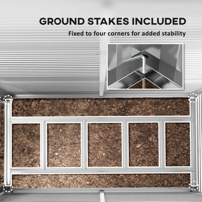 Outsunny 4.6' x 9' Steel Outdoor Storage Shed, with Foundation Kit, Lockable Doors and Gloves, Dark Gray - 845-841V01CG