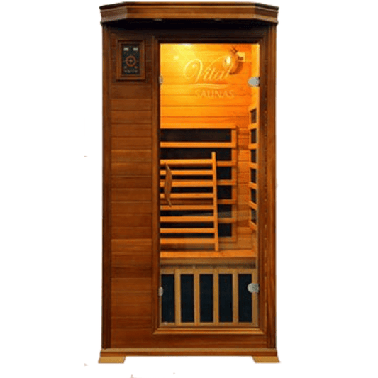 Vital Health Elite Canadian Red Cedar Full Spectrum 1 Person Sauna