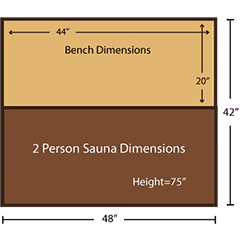 Vital Health Premier Hemlock Full Spectrum 2 Person Sauna