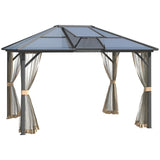 Outsunny 12' x 10' Hardtop Gazebo Aluminum Frame - 84C-291V01