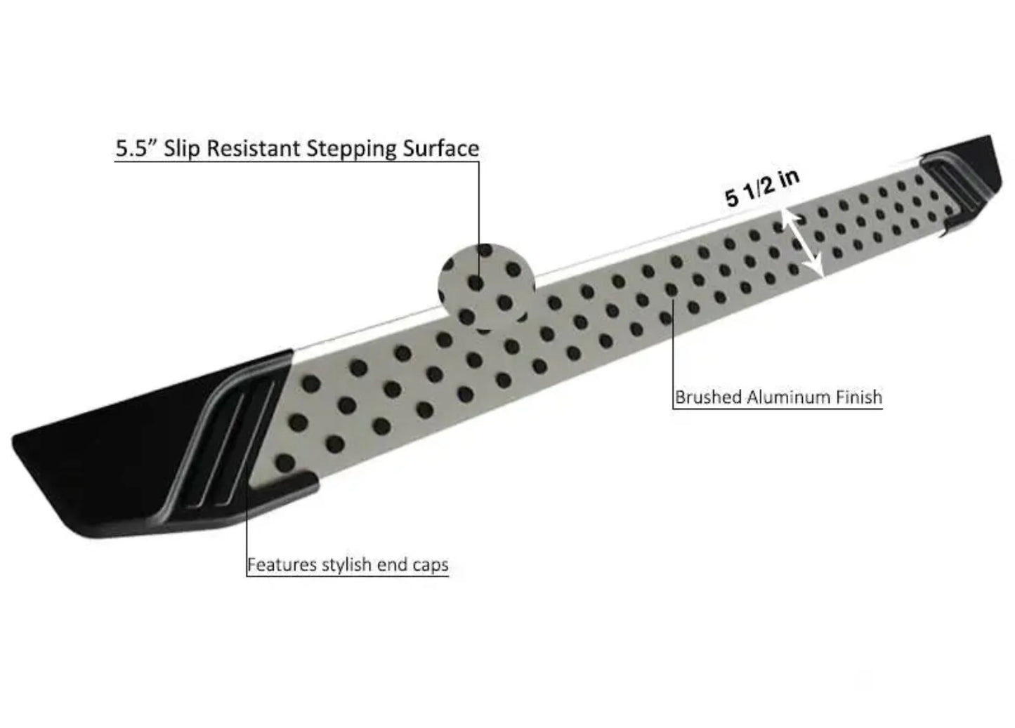 Black Horse VO-JPGC79 Vortex Running Boards - BLKVOJPGC79