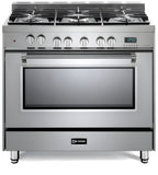 Verona -33% - Prestige 36" Dual Fuel Single Oven Range - 5 Burners - Stainless Steel, Matte Black, White -  VPFSGE365SS