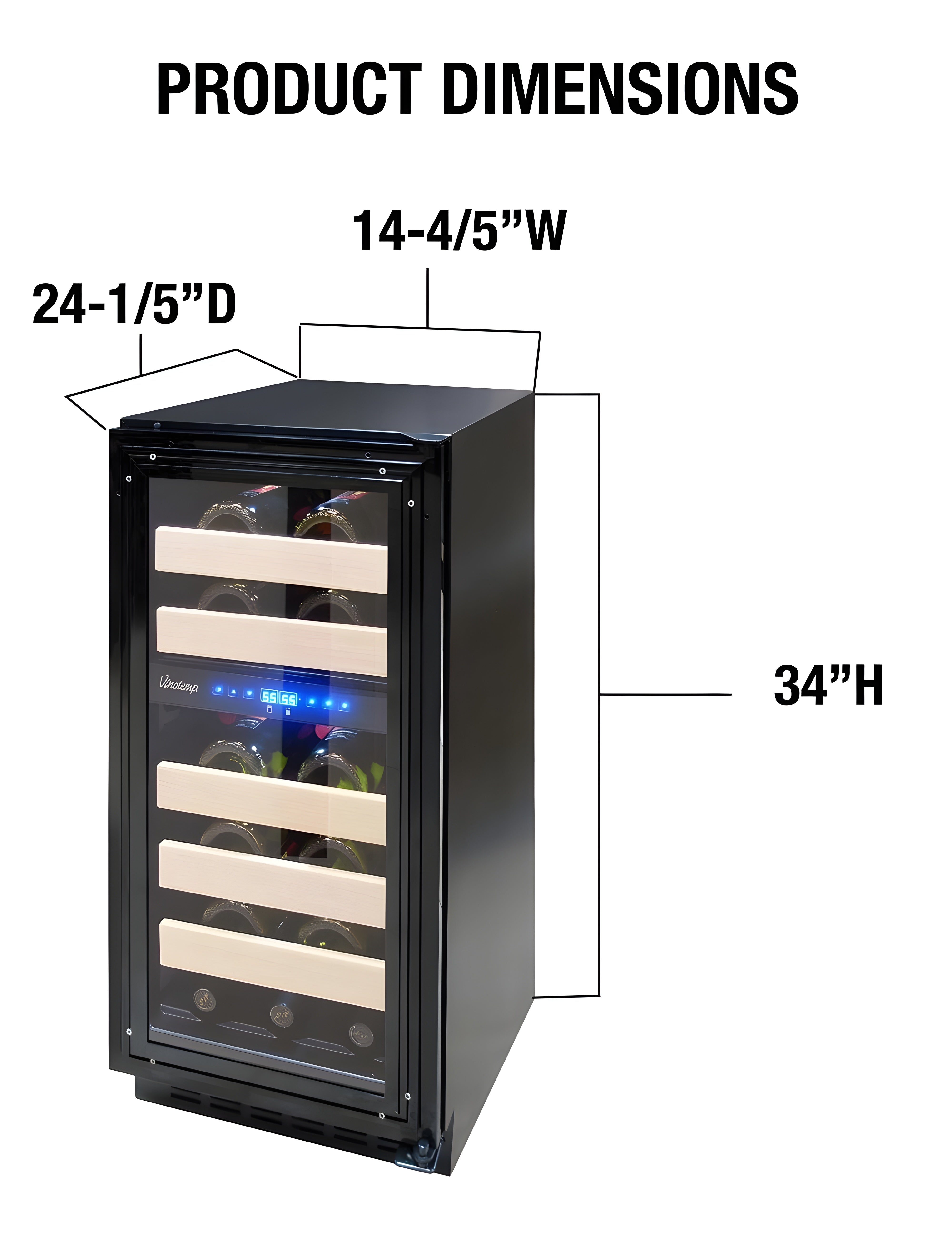 Vinotemp 15-Inch Panel-Ready Wine Cooler - VT-15PR28