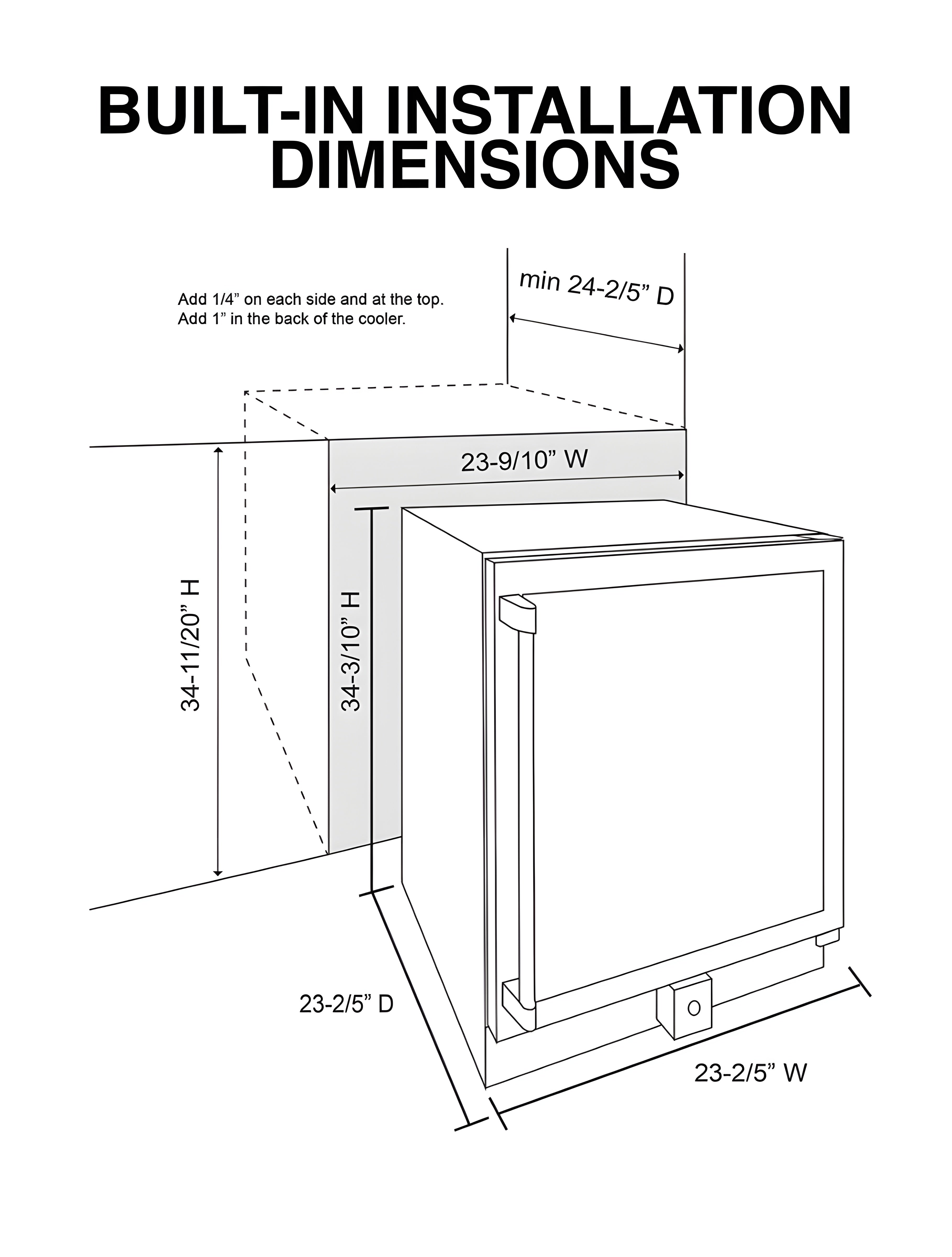 Vinotemp 24-Inch Outdoor Dual-Zone Wine & Beverage Cooler - VT-OUTDR24GD