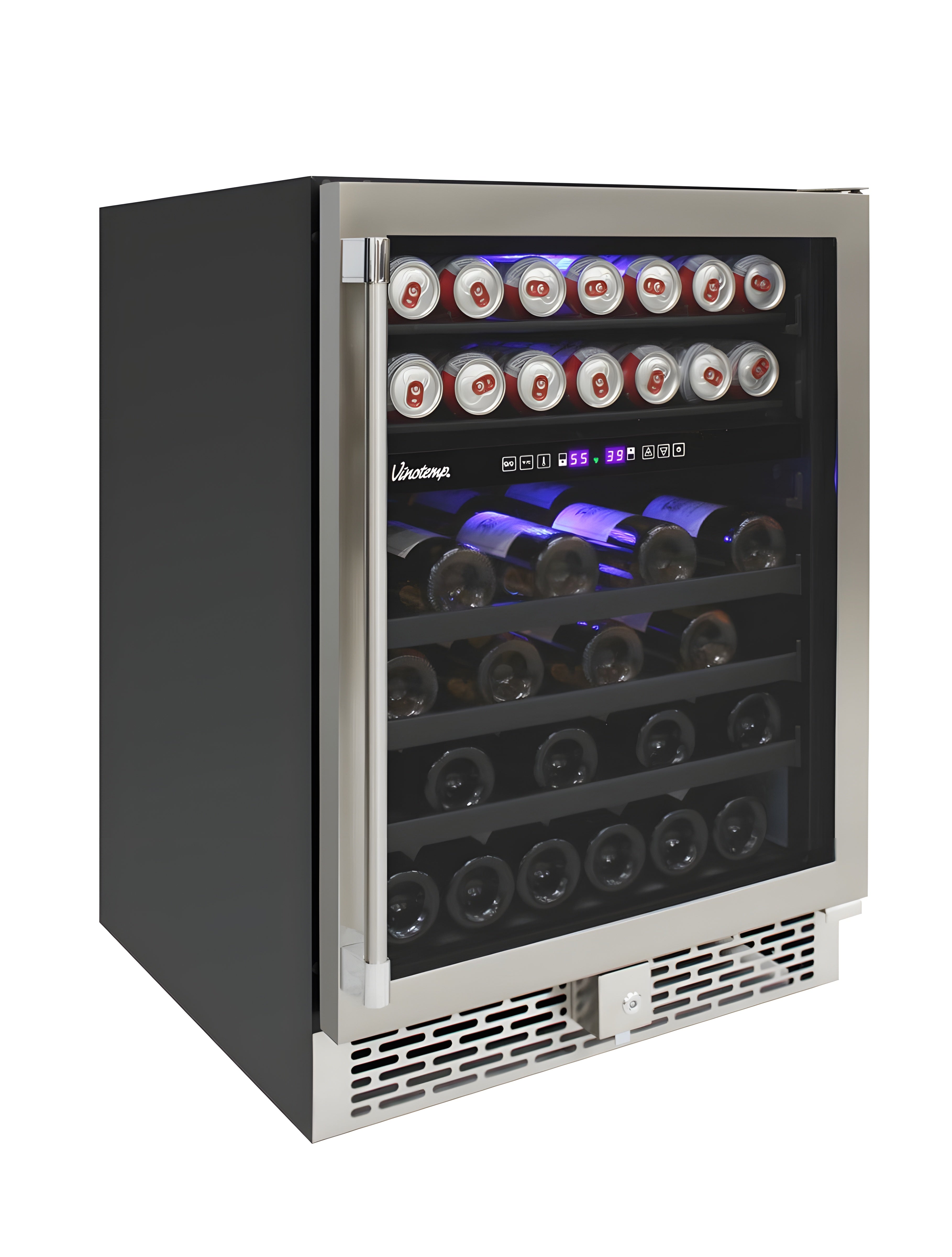 Vinotemp 24-Inch Outdoor Dual-Zone Wine & Beverage Cooler - VT-OUTDR24GD