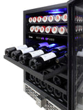 Vinotemp 24-Inch Outdoor Dual-Zone Wine & Beverage Cooler - VT-OUTDR24GD