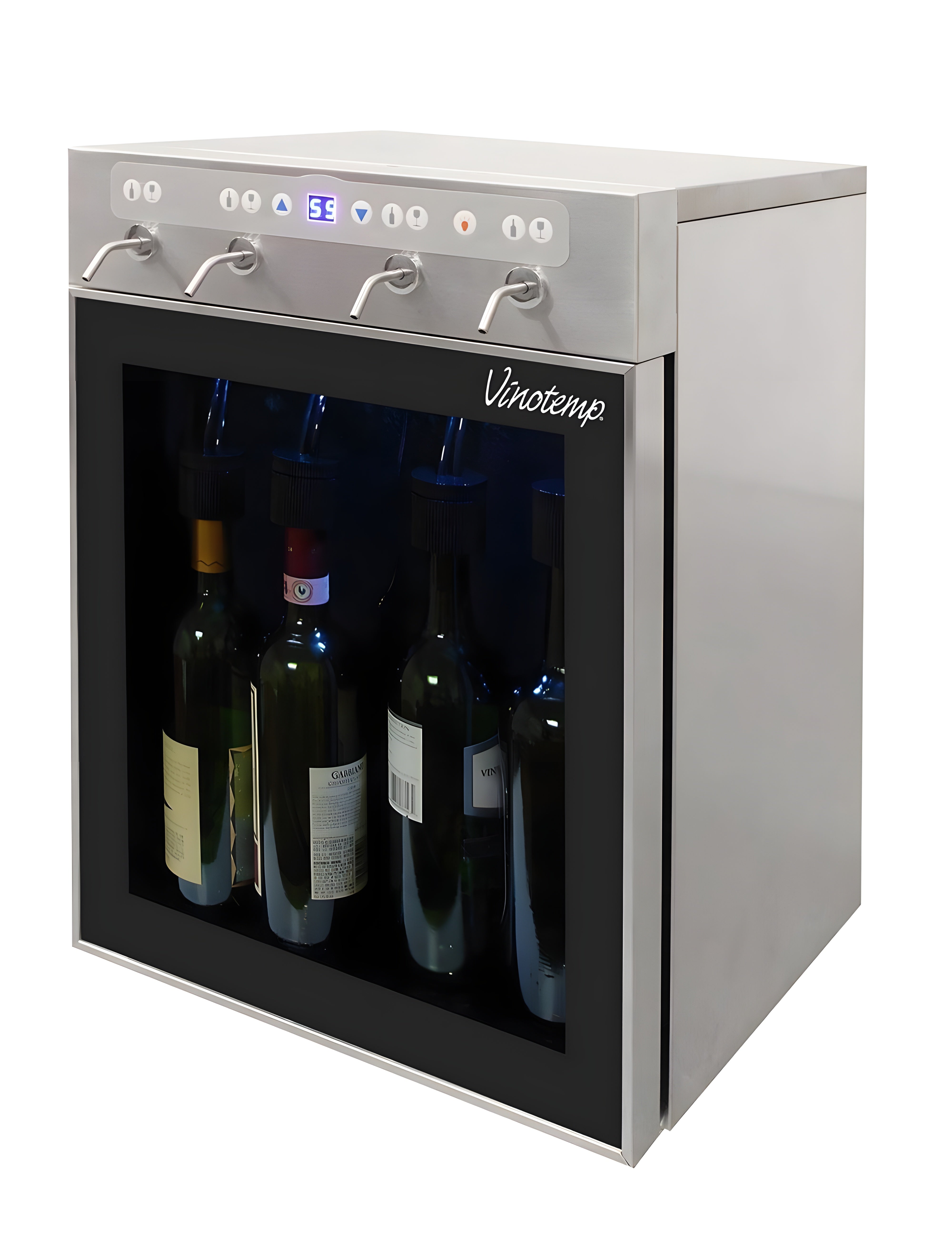 The Vinotemp WineSteward Four-Bottle Wine Dispenser (Stainless) - VT-PRWINEDIS4S