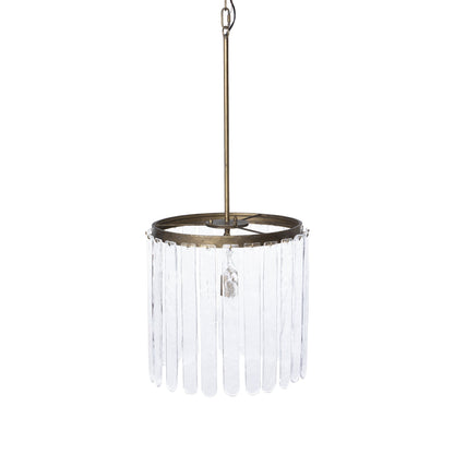 Park Hill Collection Dawson Antique Gold Glass Panel Chandelier - Elegant Iron Design, 80" Tall, Perfect for Any Room - ELH36057