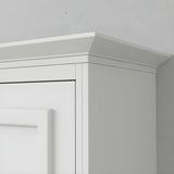 Murphy Bed With Desk & 2 Storage Cabinets, Double Size, White by Leto Muro