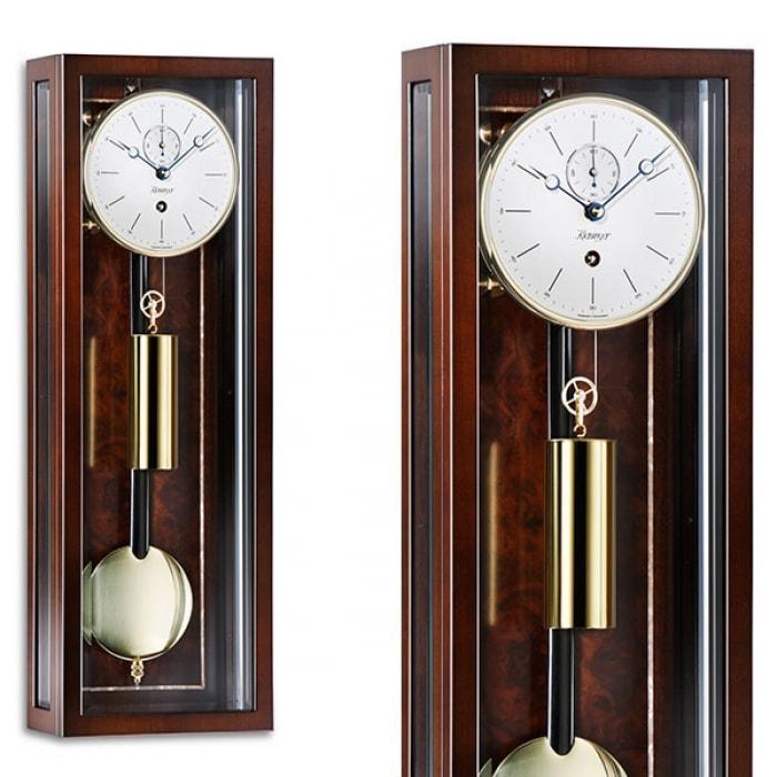 Kieninger Sophie Mini Regulator Wall Clock, Month Run, Walnut - WR 2806-22-01