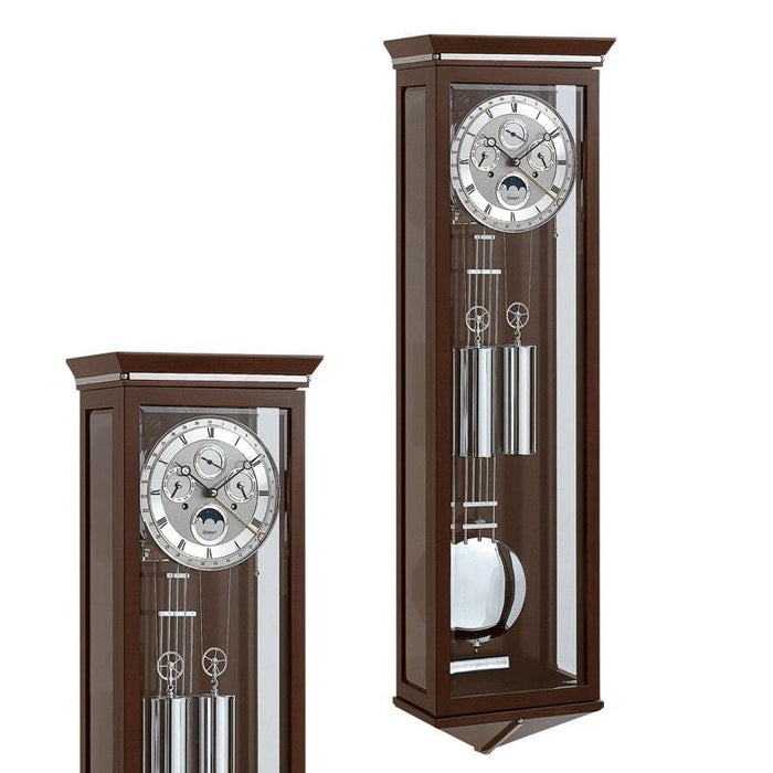 Kieninger Charleston Weight Regulator Wall Clock, Calendar, Moonphase, Gong Strike, Walnut - WR 2547-22-01