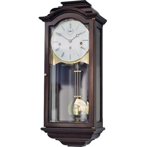 Kieninger PAGODA Wall Clock Regulator, Spring-Wind Wall, Westminster Chime, Walnut - SW 2702-23-01