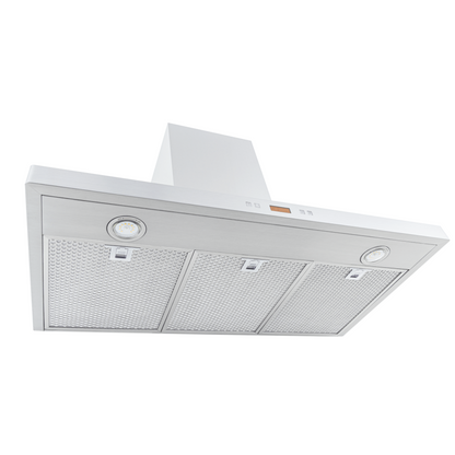 Proline PLFW 520 - Wall-Mounted Range Hood, 600/1200 CFM | Convertible to Ductless, Stainless Steel, Matte Black Finish - PLFW 520.24
