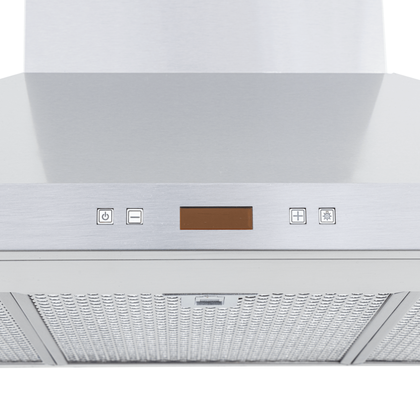 Proline PLFW 520 - Wall-Mounted Range Hood, 600/1200 CFM | Convertible to Ductless, Stainless Steel, Matte Black Finish - PLFW 520.24