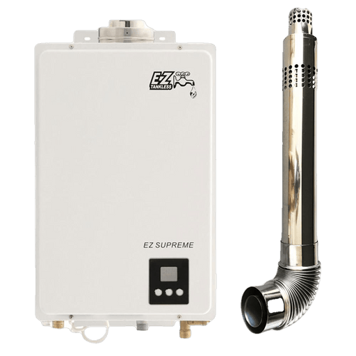 EZ Tankless Indoor Supreme on Demand 8.2 GPM 165000 BTU Natural Gas Tankless Water Heater with Direct Vent Flue Pipe Kit New EZSUPNG