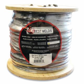 Welding Cable, 1/0 AWG, 500 ft Reel, Black