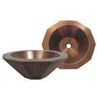 Whitehaus Copper Single Bowl Above Mount Decagon Bathroom Basin - WHOCTDWV16