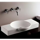 Whitehaus Rectangular Integrated Porcelain Bathroom Basin Sink - WHKN1112