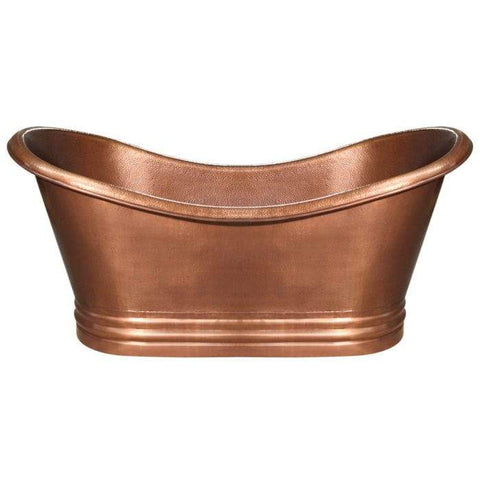 Whitehaus Freestanding Copper Tub In Hammered Copper Or Bronze - WHCT-1001