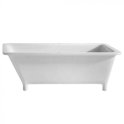 Whitehaus Angled Freestanding Acrylic Soaking Footed Bathtub - WHSQ170BATH