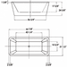 Whitehaus Double Sided Freestanding Acrylic Soaking Bathtub - WHHQ170BATH