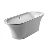 Whitehaus Oval Double Side Freestanding Acrylic Soaking Bathtub - WHBL175BATH