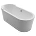 Whitehaus Oval Freestanding Acrylic Soaking Bathtub - WHVT180BATH