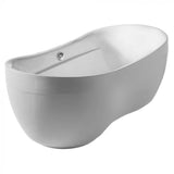 Whitehaus Oval Freestanding Acrylic Soaking Bathtub - WHYB170BATH