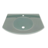 Whitehaus Arched 1/2" Matte Glass Counter Top With Integrated Round Basin - WHLOOM-C