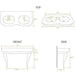 Whitehaus Britannia Large Rectangular Sink Console with Front Towel Bar - B-AR864-ARCG1