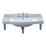 Whitehaus Large Rectangular Bathroom Sink with Integrated Oval Bowl - AR864-MNSLEN