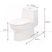 Whitehaus Magic Dual Siphonic Flush One Piece Toilet - WHMFL3351-EB