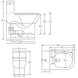 Whitehaus Magic Dual Siphonic Flush One Piece Toilet - WHMFL3351-EB