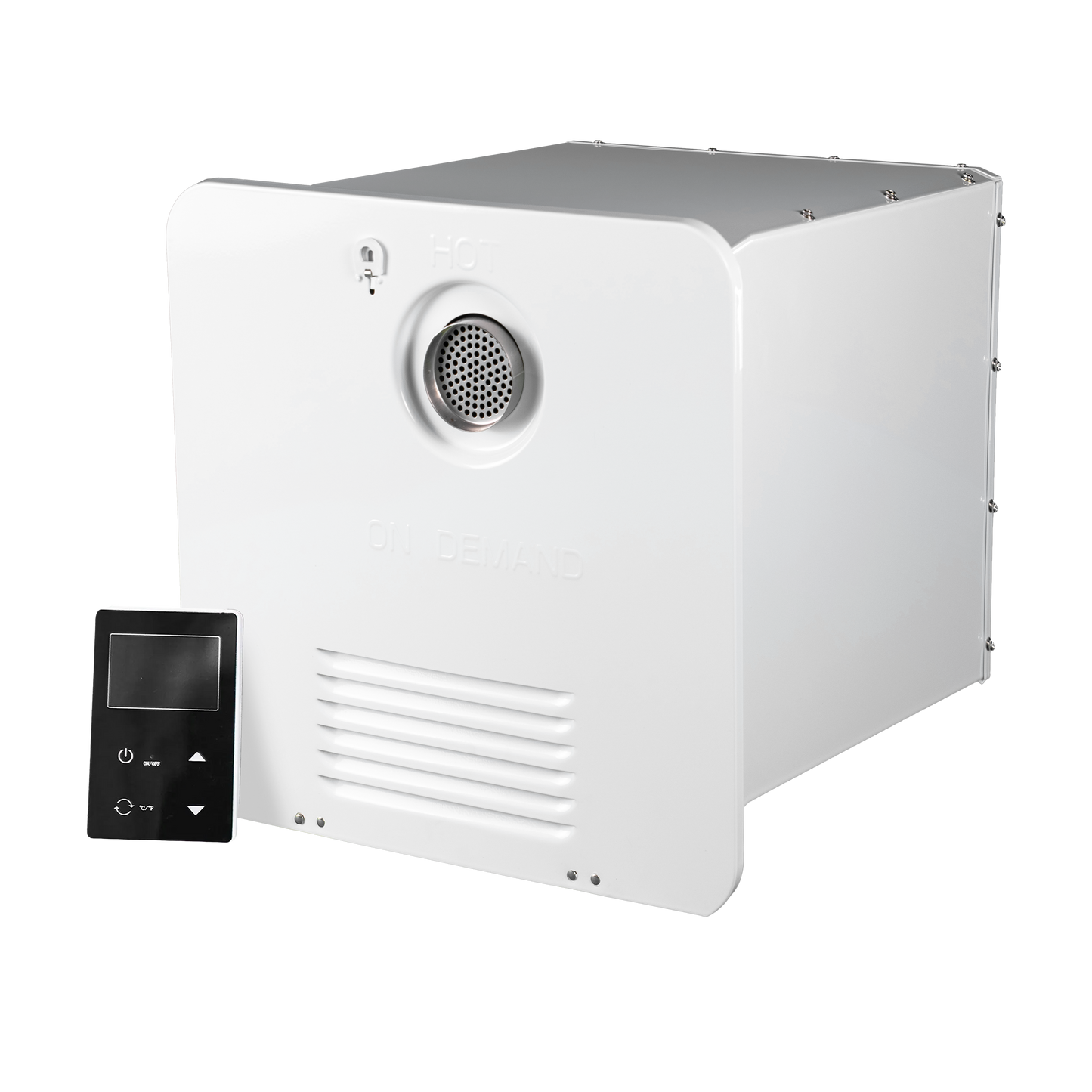 RVMP Flex Temp On-Demand Propane Tankless Water Heater for RVs  | White Color | Anti-Freezing System | Anti-Scald System | Digital Remote | FG-SBMC-11 - 240172