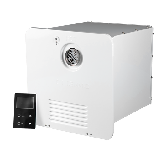 RVMP Flex Temp On-Demand Propane Tankless Water Heater for RVs  | White Color | Anti-Freezing System | Anti-Scald System | Digital Remote | FG-SBMC-11 - 240172