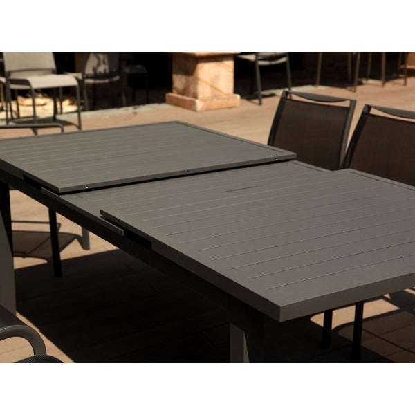 Whiteline Mods Black Alum Outdoor Extendable Dining Table - DT1567