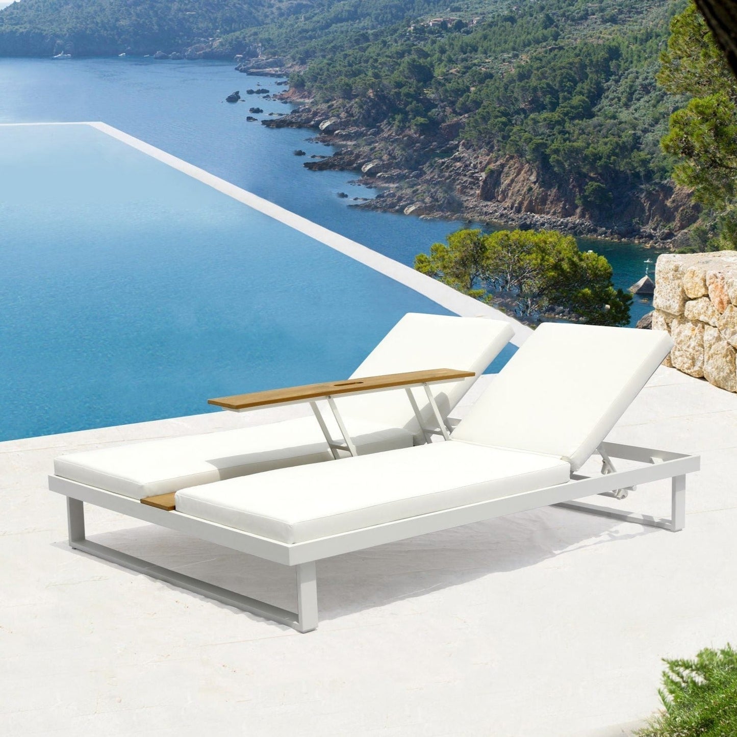 Whiteline Mods - Sandy Double Lounge Chair CL1572 - CL1572-GRY