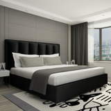 Whiteline Mod -  Velvet King Bed BK1655 - BK1655-WHT